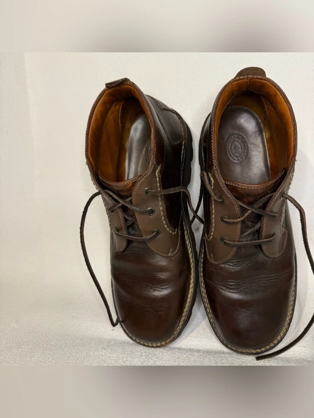 H.S. Trask Men’s 11 Brown Genuine Bison Leather Chukka Boots Vibram 1178